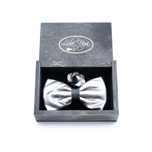 Silver Bow Tie - Image 2